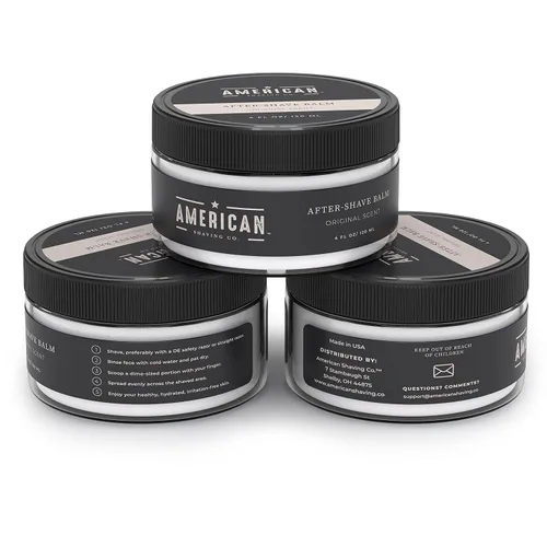 Vista 6 de American Shaving Co - Bálsamo para después del afeitado para una piel suave (aroma original), sedosa y libre de irritación, calma e hidrata la cara