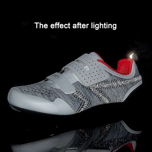 Vista 6 de Zapatos de ciclismo unisex compatibles con Pelaton para interiores y bicicletas de carretera para hombres y mujeres con clip de tacos Delta