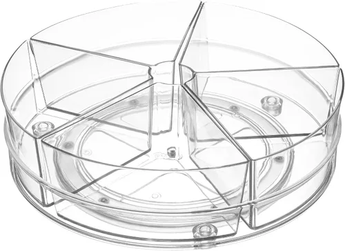 Vista 10 de Recipiente giratorio de plástico redondo Home Intuition Lazy Susan para almacenamiento de alimentos para cocina