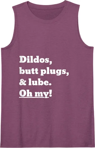 Vista 8 de Consoladores, tapones y lubricante. ¡Oh my! Camiseta sin mangas, Negro, S