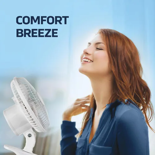 Vista 2 de NEXAIR Ventilador de clip de 6 pulgadas, rotación de 360 grados, ventilador de clip portátil de dos velocidades con agarre de abrazadera fuerte