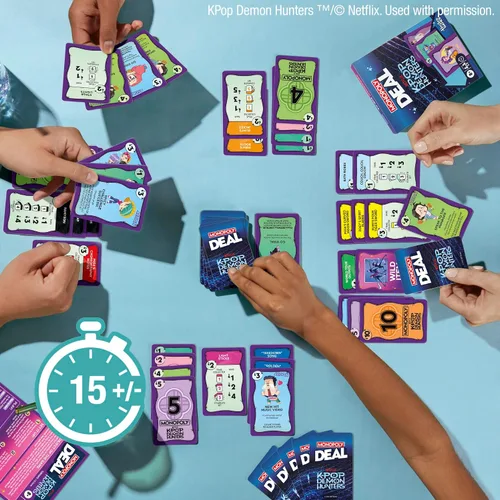Vista 3 de Oferta de monopolio: juego de cartas Kpop Demon Hunters Juegos familiares para niños, preadolescentes, adolescentes y adultos 2-5 jugadores 15