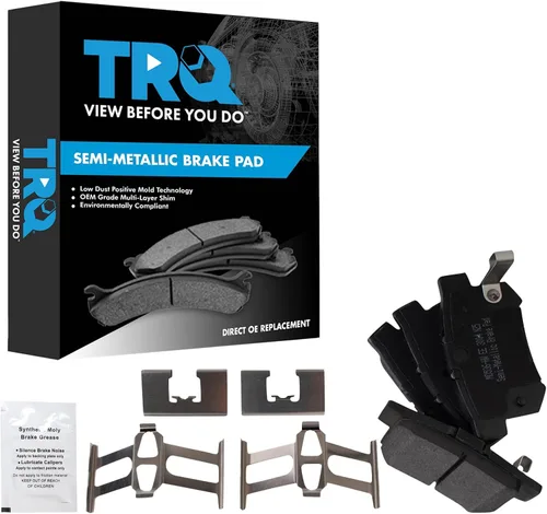 Vista 46 de TRQ Pastillas de freno delanteras semi metálicas compatibles con Ford Expedition 2018-2021 F-150 2018-2020 Lincoln Navigator 2018-2022