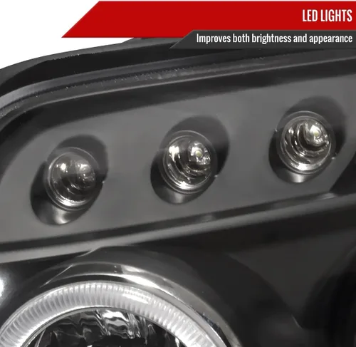 Vista 6 de Carpartsinnovate Se adapta a 03-05 4Runner SUV SR5 Negro LED Halo proyector faros lámparas