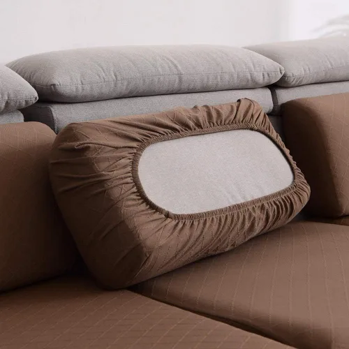Vista 17 de Protege el cojín del sofá, funda de asiento de silla/sofá biplaza, protectores de cojín de alta elasticidad, poliéster y elastano, protege el cojín