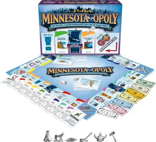 Vista 2 de Late for The Sky Minnesota-Opoly Juego de mesa, juego de estrategia