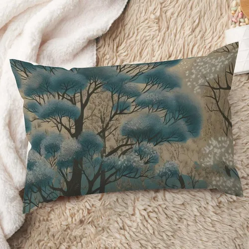Vista 33 de ArogGeld Funda de cojín lumbar asiática de estilo chinoiserie, de lino marrón, pájaro y flor, funda de almohada asiática para sala de estar, A-6
