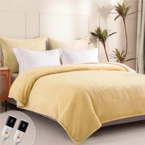 Vista 17 de Manta Eléctrica Térmica de 50" x 60" - Manta Térmica Eléctrica con 5 Niveles de Calefacción y 3 Horas de Apagado Automático, Lavable a Máquina