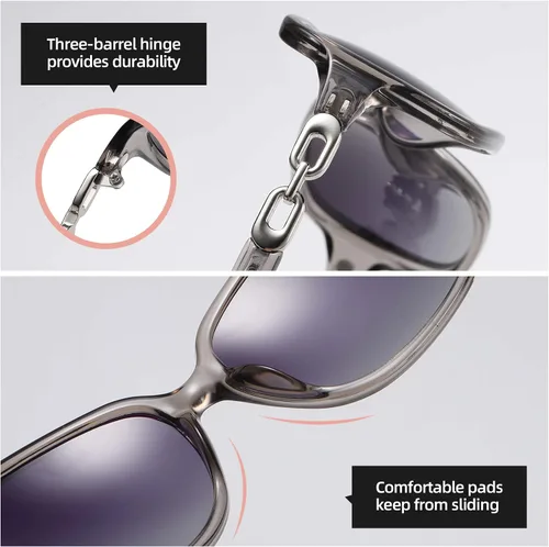 Vista 3 de AOMASTE Retro Square Polarized Sunglasses for Women UV400 Protection Driving Outdoor Eyewear