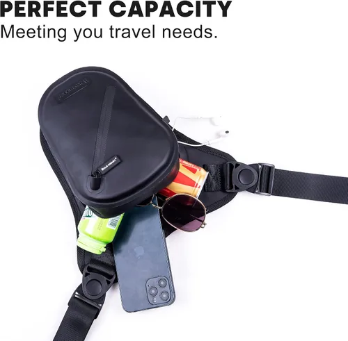 Vista 6 de WILD HEART Bolsa de muslo impermeable para motocicleta, versátil pecho/pierna/herramienta/hombro/mensajero/bolsa de cintura TPU con cuerda