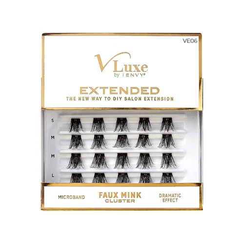 Vista 11 de VLuxe by iEnvy Extended Collection: Extensión de pestañas 3D extendida – Pluatherlight sintético reutilizable pestañas artificiales multipaquete