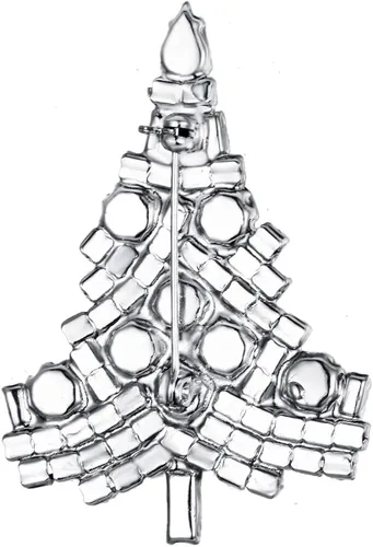 Vista 2 de EVER FAITH Broche de árbol de Navidad para mujer con cristal austriaco