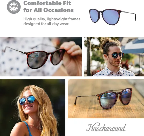 Vista 6 de Knockaround Mary Janes Polarized Sunglasses, Full UV400 Protection
