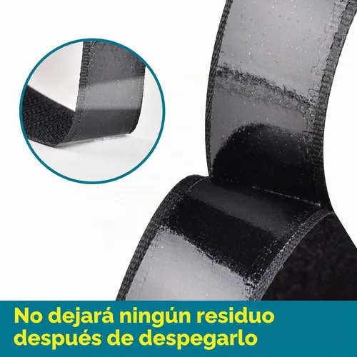 Vista 4 de Cinta de Velcro Autoadhesiva Negra de 0.75 Pulgadas x 82 Pies con Respaldo Adhesivo, Rollo de Sujeción, Tiras Autoadhesivas de Nailon de Servicio