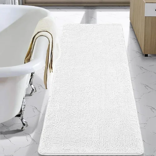 Vista 27 de LOCHAS - Alfombra de baño de lujo lanuda de 24 x 17 pulgadas, color beige