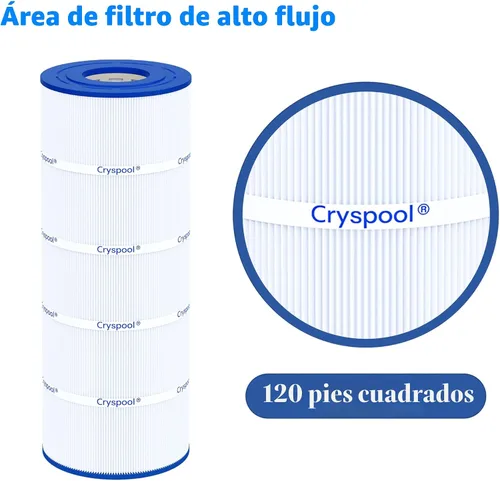 Vista 7 de Cryspool® 08055 Filtro compatible con Hayward C1200, CX1200RE, PA120, C-8412, Ultra-B2, FC-1293, Clearwater II 125, 817-0125N, Cartucho de filtro