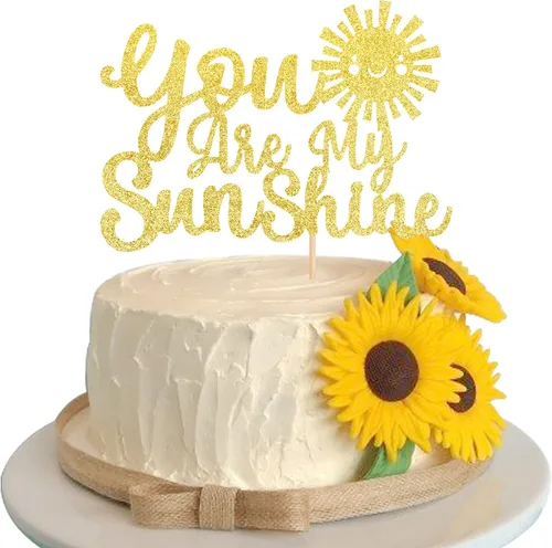 Vista 19 de 36 piezas de decoración para cupcakes de sol de doble cara con diseño de flores y sonrisas, decoración de cupcakes SunShine para temática de sol