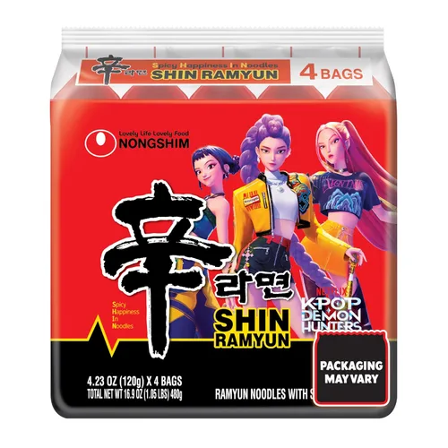 Vista 10 de Nongshim Ramen Noodles, Ramen instantáneo gourmet, sopa de fideos microondable premium, Shin picante, paquete familiar, 4.23 onzas (paquete de 16)