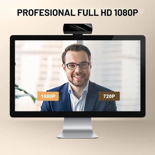 Vista 2 de Diccik Cámara web 1080P con micrófono, cámara web de videollamadas Full HD, cámara web de corrección de luz HD para zoom/Skype/equipos, cámara web