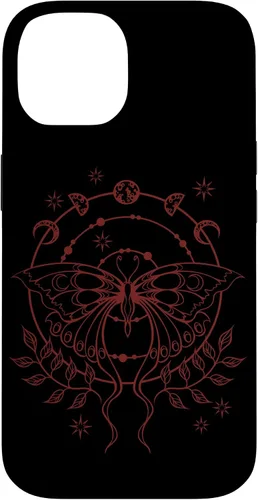 Vista 4 de Alt Emo Fairy Grunge Fairycore Goth Moth Moon Phases Case for iPhone 16