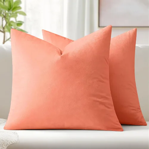 Vista 60 de MIULEE Paquete de 2 fundas de almohada de terciopelo decorativas rectangulares lumbares, fundas de cojín suaves sólidas para sofá, sofá, dormitorio
