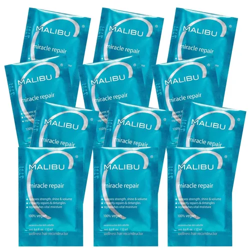 Vista 11 de Malibu C Miracle Repair Treatment - Proteína nutritiva y vitamina B5 para hebras de cabello débiles y dañadas