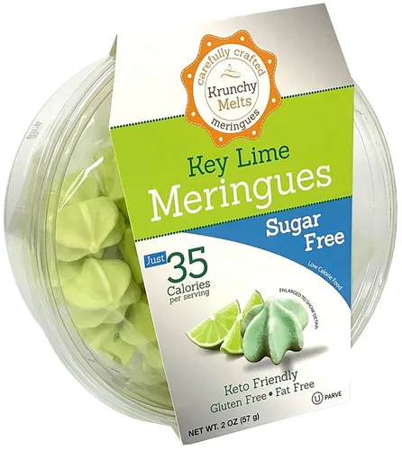 Vista 5 de Krunchy Melts – Merengues sin azúcar – Sabor Cappuccino – 2 Oz tina