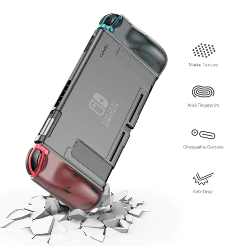 Vista 5 de GameSir Protective Case Compatible with Nintendo Switch Dockable TPU Translucent with Shock-AbsorptionProtective and Anti-Scratch Protective