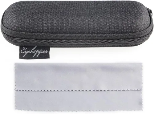 Vista 5 de Eyekepper Anteojos de lectura con bisagras de resorte con puente de titanio de memoria flexible para hombres y mujeres (negro, +0.50)