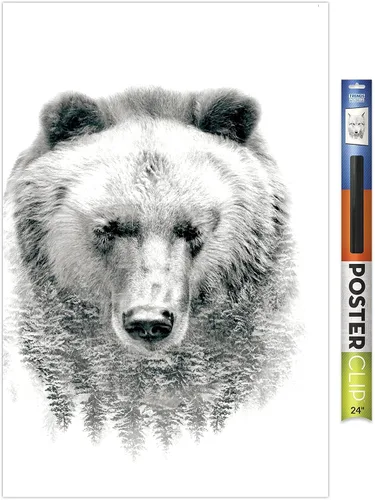 Vista 12 de Trends International Póster de pared de oso - árboles, 14.725 x 22.375 pulgadas, versión enmarcada de madera de granero