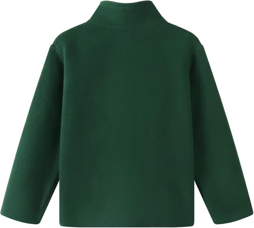 Vista 2 de Noomelfish Chaqueta de forro polar suave con cremallera completa para niñas con bolsillos (5-14 años)