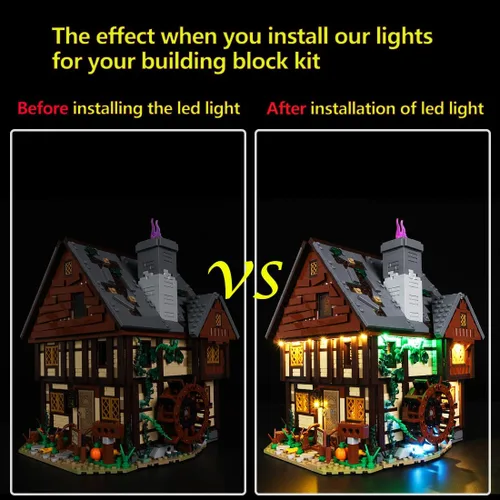 Vista 6 de Kyglaring Kit de luces LED compatible con el juego de modelos Lego 21341, accesorios de iluminación compatibles con Disney Hocus Pocus: The