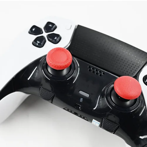 Vista 6 de Palancas de pulgar 6 en 1 de repuesto para controlador PS5 Dualsense, palancas para controlador de borde PS5, piezas de accesorios para PS5 Rojo