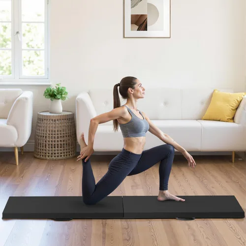 Vista 7 de Gymnastics Tumbling Mat Portable Gymnastics Mat Foldable Tumbling Mat 2ft W 6ft L/4ft W 6ft L/4ft W 8ft L/4ft W 10ft Exercise Mat Yoga Mat with