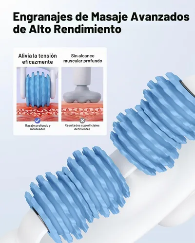 Vista 4 de MERACH Herramienta de masaje para celulitis, rodillo de empuje, masajeador Azul