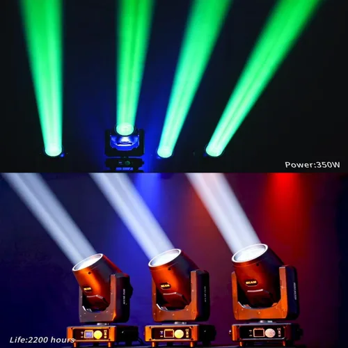 Vista 4 de JUNMAN Mini 230W 7R Beam Cabeza Móvil DJ Disco Etapa Luces Led Tira Prisma 48 con tira LED y efecto arco iris