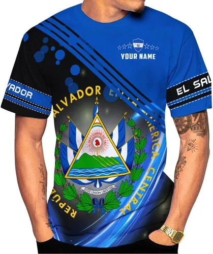 Vista 17 de Ligthuy - Camisa de El Salvador con nombre personalizado 3D, camiseta con la bandera de El Salvador para hombres y mujeres, camisetas unisex S-5XL