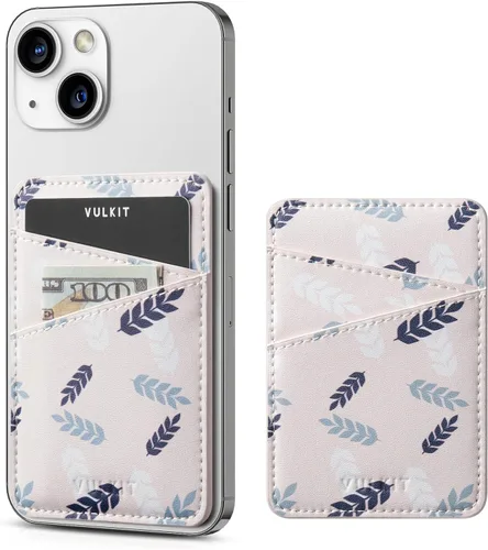Vista 8 de VULKIT Tarjetero para teléfono Billetera de cuero adhesivo bolsillo RFID bloqueo tarjetas de crédito fundas para tarjetas de crédito Stick Back of