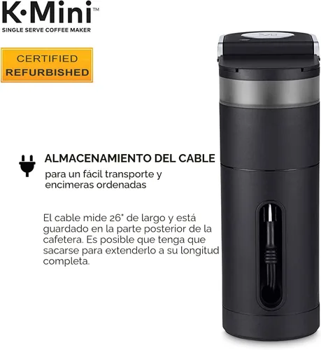 Vista 5 de Cafetera Keurig K-Mini, certificada reacondicionada, negra (Renovada)