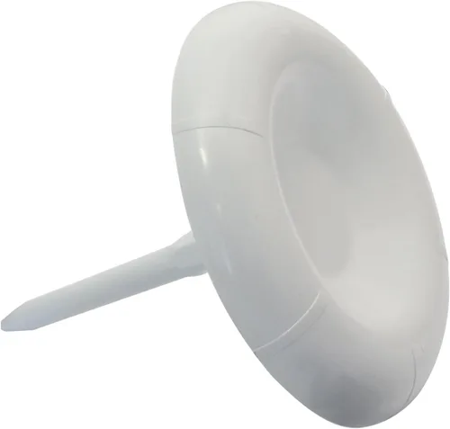 Vista 6 de PME NS557 - Juego de 5 clavos con mango con diseño de flores glaseadas, color blanco