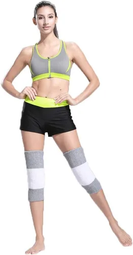 Vista 6 de FakeFace Men Women Thicken Thermal Knee Braces Leg Warmers Winter Breathable Knee Pads Leg Sleeves for Ski Cycling Dance