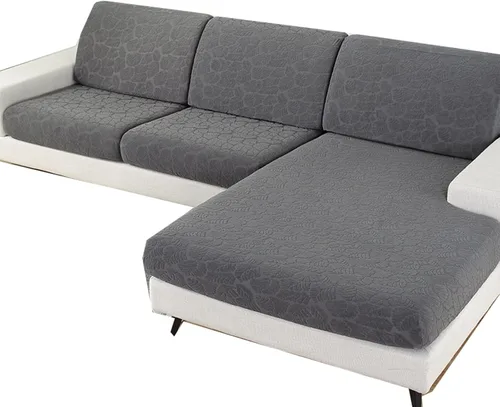 Vista 8 de Fundas elásticas para cojines de sofá, funda de cojín para sofá individual en forma de L, sofá chaise longue, protector suave de muebles de 1, 2 y 3