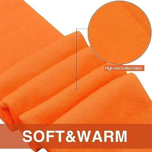 Vista 5 de JoviaFesta Xtraokute - Medias largas naranjas de Halloween por encima de la rodilla para fiesta de disfraces de cosplay, extra gruesas y alargadas