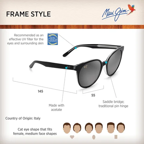 Vista 6 de Maui Jim Lentes de sol polarizados Mehana para mujer