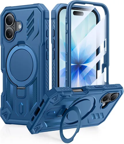 Vista 21 de FNTCASE Funda para iPhone Air Phone Case: Compatible con MagSafe Protector de pantalla integrado Soporte con grado militar a prueba de caídas