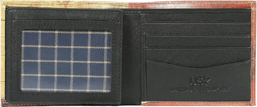 Vista 4 de Billetera para hombre con 2 ventanas de identificación diseño duradero y gráficos