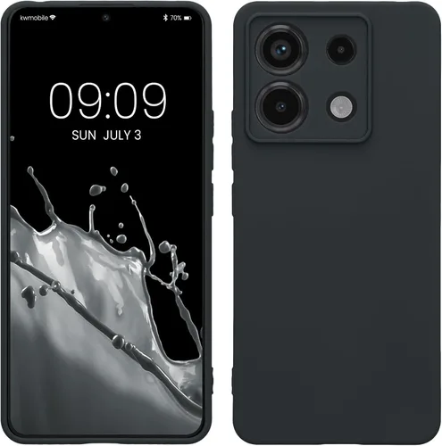 Vista 73 de kwmobile Funda compatible con Xiaomi Redmi Note 9S / 9 Pro / 9 Pro Max - Funda protectora de silicona TPU suave y delgada - Negro mate