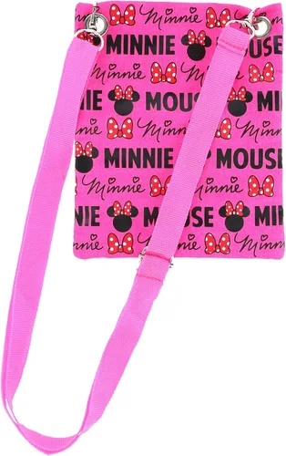 Vista 4 de Disney 's Minnie Mouse "Glam" - Bolso bandolera para pasaporte, color rosa neón, Rosado