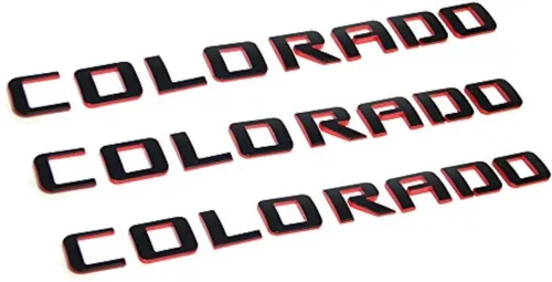 Vista 7 de Yoaoo 3 piezas OEM Emblemas de letras para Colorado Compatible con Colorado Brillante 2007-2019 (Negro)