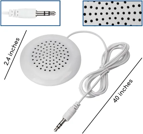 Vista 8 de KUJOBUY Altavoz de almohada de 0.138 in Mini música debajo de la almohada para iPod Altavoz plano para teléfono Sueño o hipnosis Sonido portátil